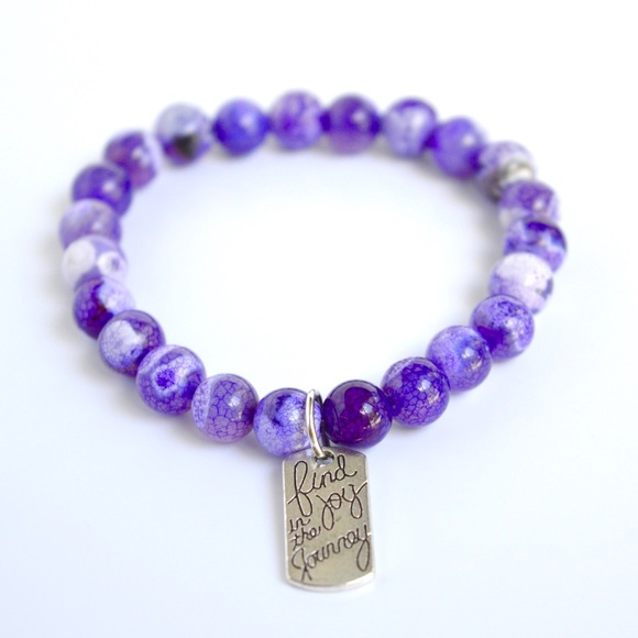 Find Joy In The Journey Gemstone Beaded Bracelet - Picture 10 of 13